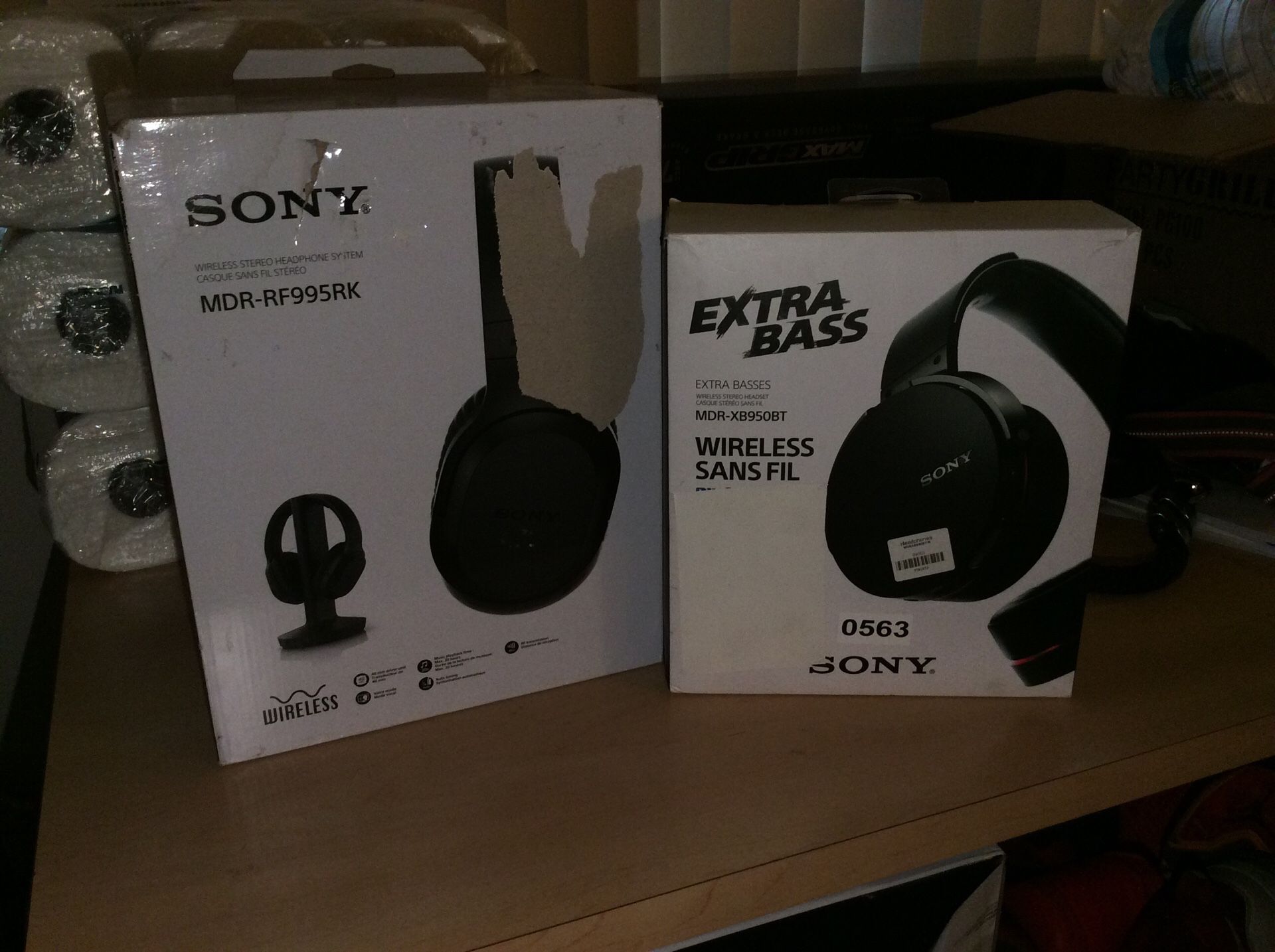 Sony Wireless Headphones Home Wireless stereo system and Sony Extra Bass Bluetooth headphones