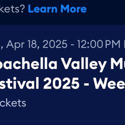Coachella Ticket Weekend 2 