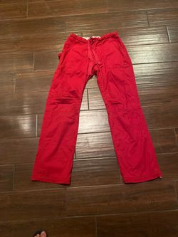 Kathy Peterson Red Scrub Pants Small