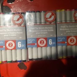 Artists Loft Dual Tip Scetch Markers  (3 Packs)