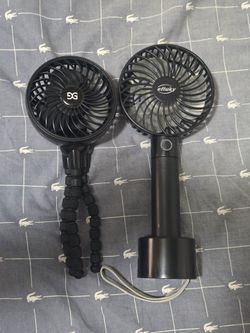 2 portable fans black