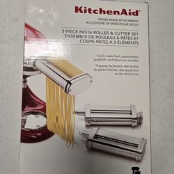 KitchenAid 3-Piece Pasta Roller and Cutter Set, Metal, KSMPRA