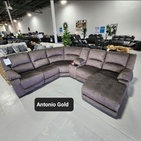 Big Sale 💥 Benlocke 6 Piece Reclining Sectional With Chaise ✅In Stock 🚚Fast Delivery