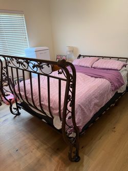 Full Metal Bed Frame and Mattress with Box Spring