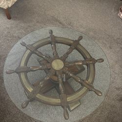 ship wheel table 