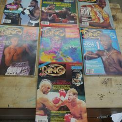  LOT 7 THE RING VINTAGE MAGAZINES 1993 JANUARY MARCH APRIL MAY JUNE JULY OCTOBER , MINT CONDITION.   