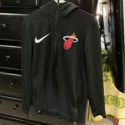 Men's Miami Heat Nike Black Therma Flex Showtime Full-Zip Hoodie