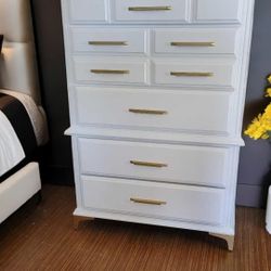 White N Gold Dresser 