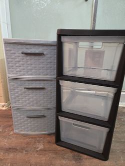 Plastic dressers both for $15