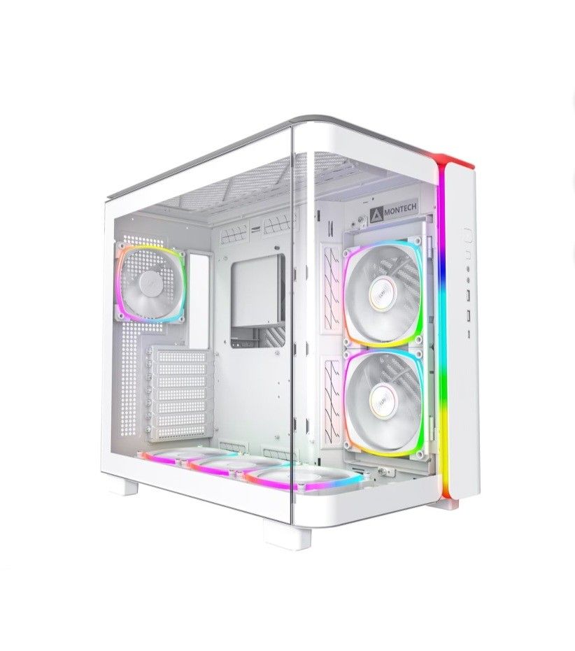 Like New High-End Gaming PC Desktop Computer Case With 6 Large ARBG PWM Fans 2  140mm and 4  120mm