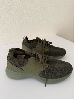 Olive Green Knit Athletic Running  Sneakers (Read Description)