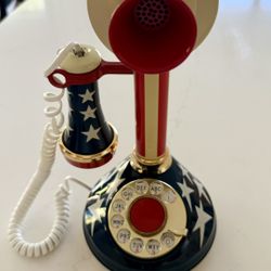 American Telecommunications Stars and Stripes Candlestick Phone 