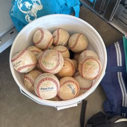 Bag Of About 53 Flexi/squishy Baseballs For T Ball 