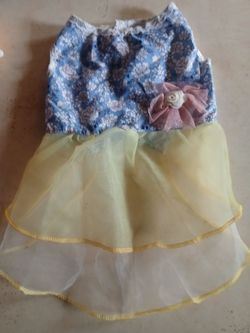New Easter yellow puppy dog dress