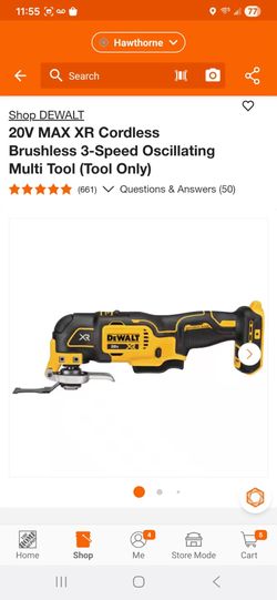 20V MAX XR Cordless Brushless 3-Speed Oscillating Multi Tool (Tool Only)