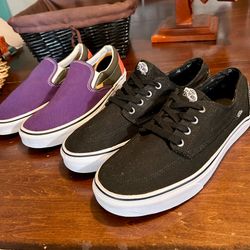 Vans Black & Purple Shoes Sizes: 10.5 & 10