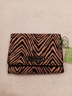 New Zebra Vera Bradley Trifold Wallet