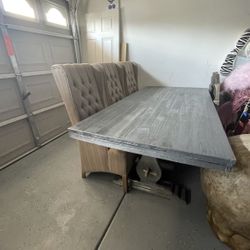 Beautiful, Distressed Table And Chairs