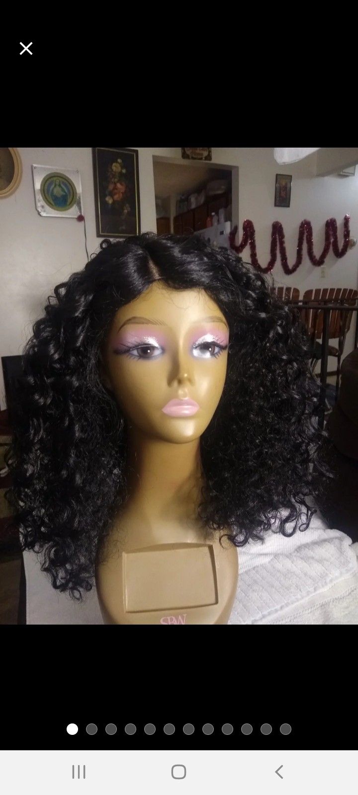 Human Hair Blend Lace Front Wig 