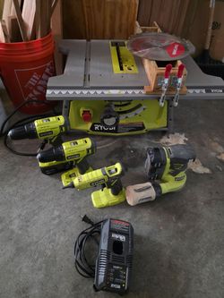 Ryobi Tool Bundle - Table Saw, 2 Cordless Drills, Sander & More!