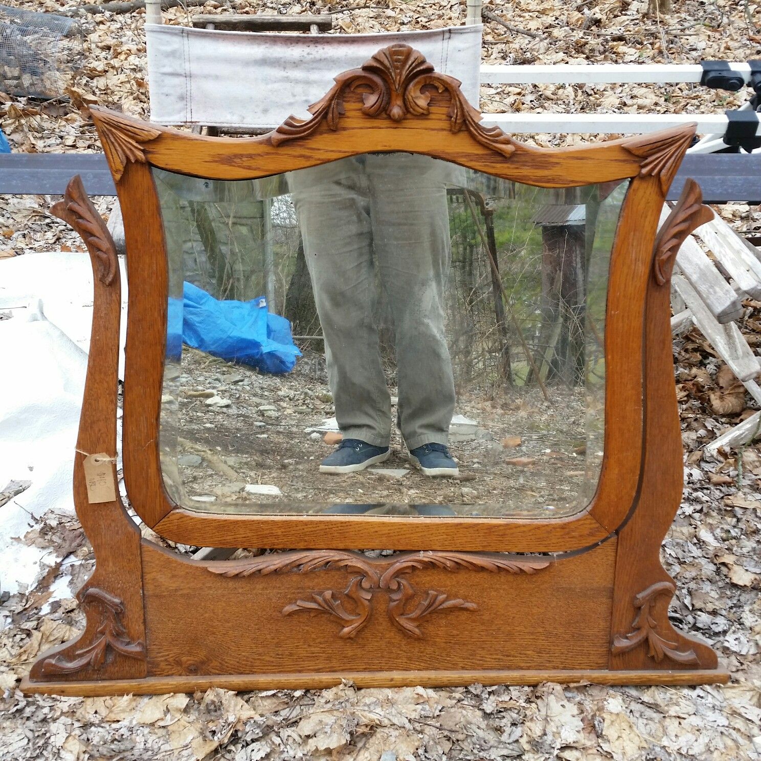 Restored Oaks Victorian dresser mirror