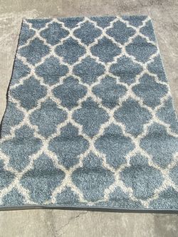 Blue And Cream Rug