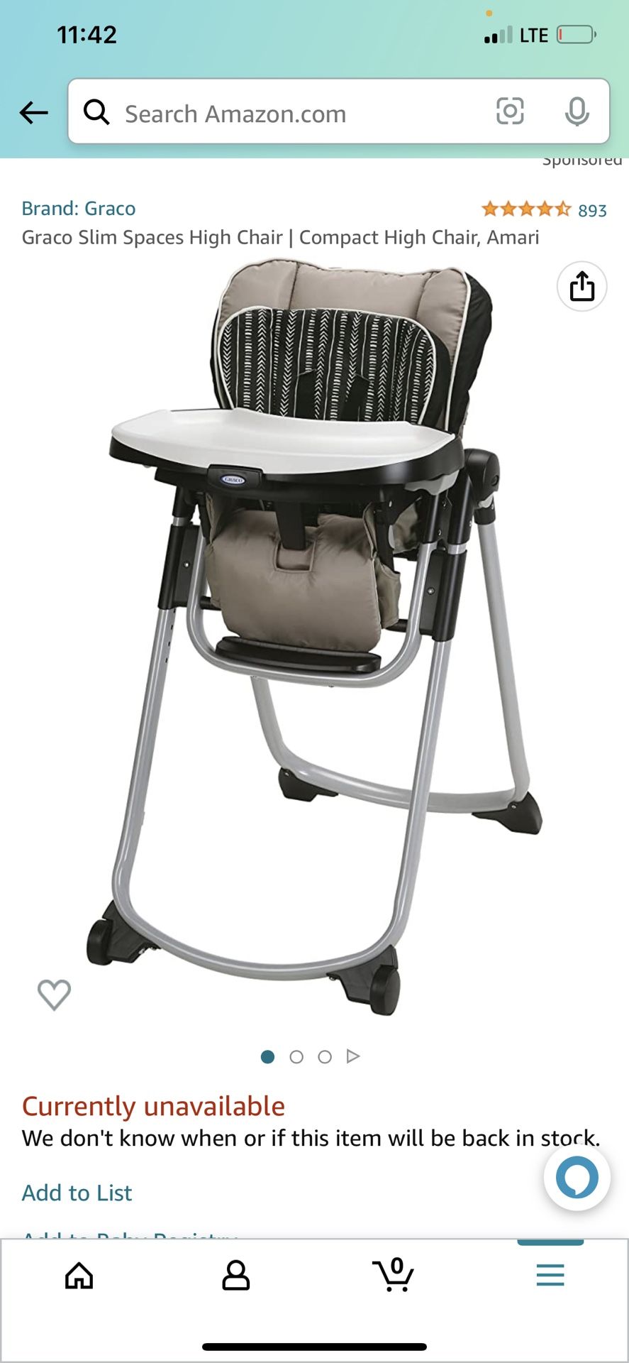 Graco Slim Spaces High Chair Compact High Chair Amari for Sale in San Diego CA OfferUp