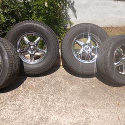 American Racing Coil Chrome 5 Star 16 Inch / Tires