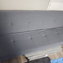 Full Size Futon Grey In Color 