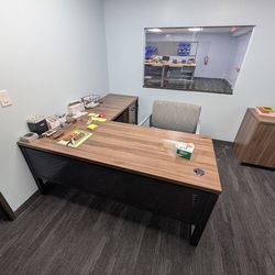 Uline office L-desk bundle