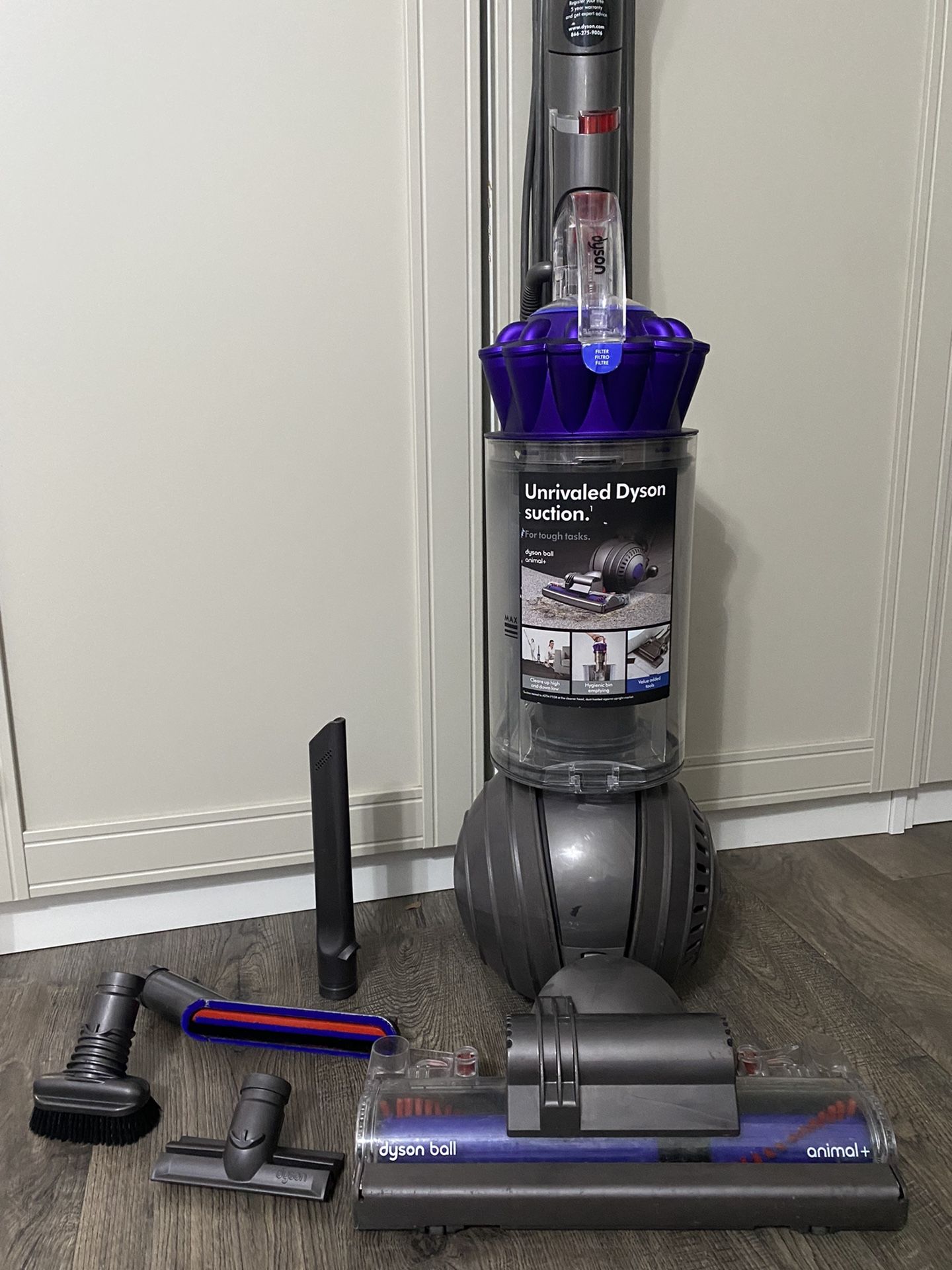 Dyson - Ball Animal Upright Vacuum - Iron/Purple