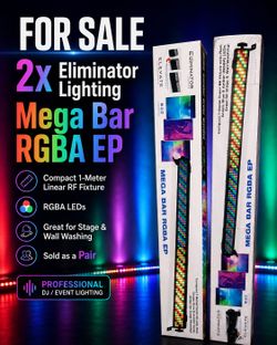 2x Eliminator Lighting Mega Bar RGBA EP