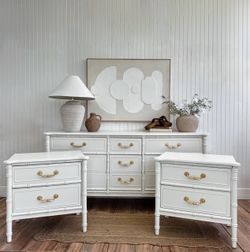 Faux bamboo bedroom set