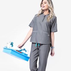 New Nwt Figs Ejura Convertible Sleeve Scrub Top Small