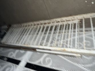 White Wrought Iron Bistro Metal Heavy Grate