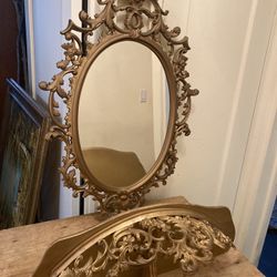 Antique Mirror And Shelf 