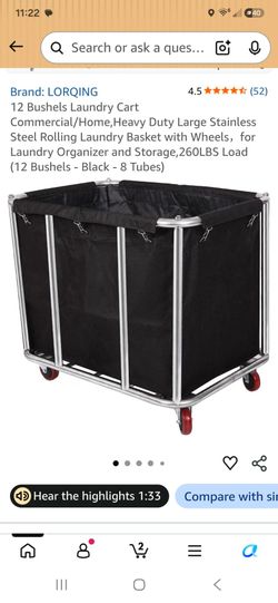 Heavy-duty Commercial Grade Steel Laundry Cart Brand New (Price Is Firm)