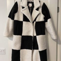 Checkered Sherpa Coat / Big Girl’s
