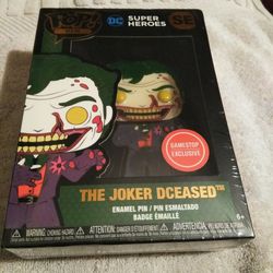Funko Pop Pin Series DC Superhero Special Edition The Joker Dceased. GameStop Exclusive. New In Box Mint Condition 
