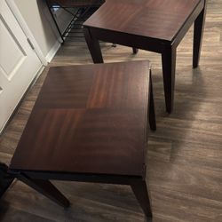 Beautiful Dark End Table Set