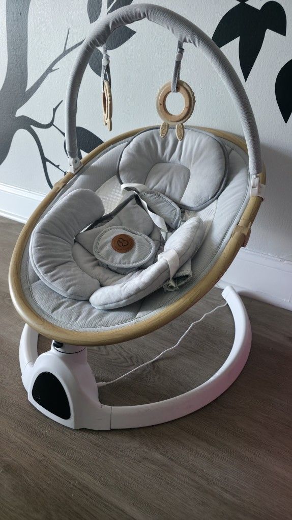 Baby Swings for Infants, Fasonbaby Bluetooth Infant Swing with Music Speaker with 3 Seat Positions, 5 Speeds
