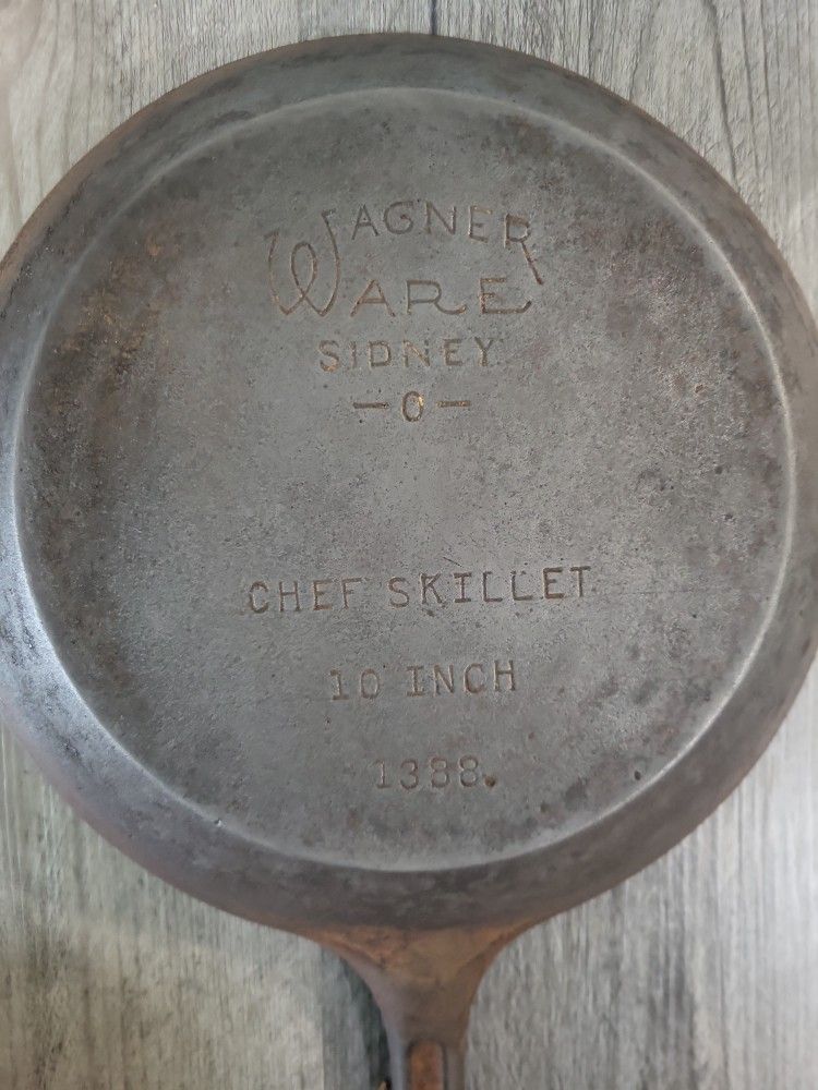 Rare Antique Wagner Ware Cast Iron  Chef Skillet 1388