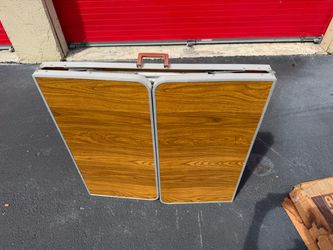 Vintage All-luminum Portable Fold-away Table 36”x72” Seats 12 Made In USA