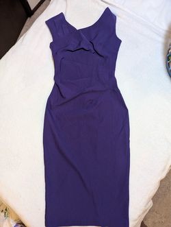 Small Purple Sleeveless Bodycon Midi Dress
