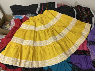Vintage Handmade Traditional Mexican Skirt various sizes and colors Size S/M/L/XL