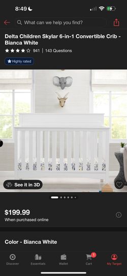 delta Children Skylar 6-in-1 Crib And Mattress &mattress Cover 