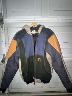 Carhartt Multicolor Patchwork Hooded Jacket men’s medium