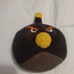 Angry Birds Plush Black Bomb Soft Beanie Bird Stuffed 2011 Commonwealth