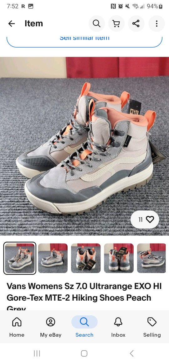 Vans Ultra Range Goretex Womens Size 7 Hiking Boots Shoes