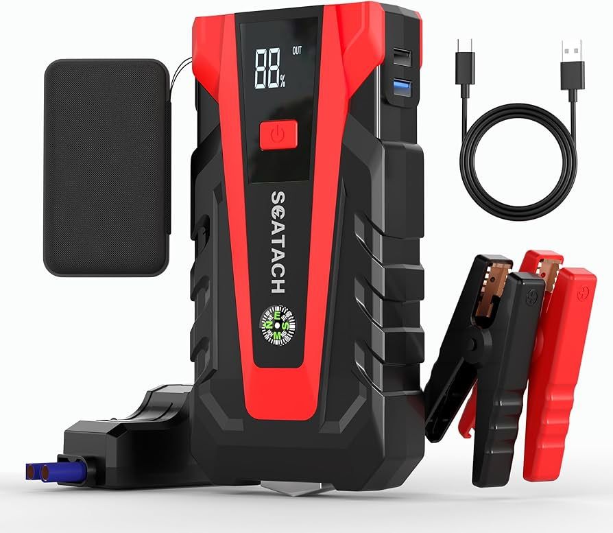 Scatach 011 Car Battery Jump Starter,4000A 12V Jump Starter Battery Pack (up to 10.0L Gasoline and 8.0L Diesel Engine), Portable Jump Box with 3 Modes